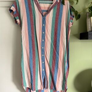 Madewell Striped Multicolor Mini Dress